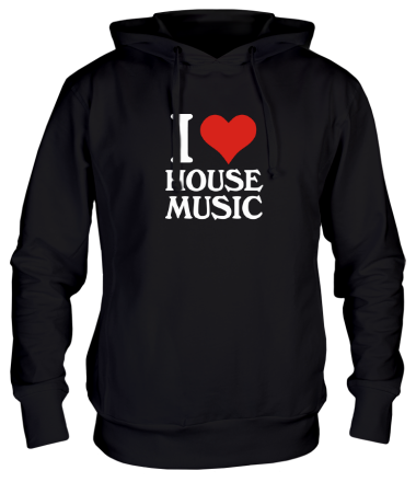 Толстовка худи I love house music