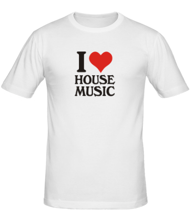 Мужская футболка I love house music