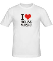 Мужская футболка I love house music фото
