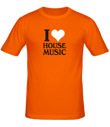 Мужская футболка I love house music
