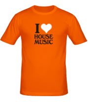 Мужская футболка I love house music фото