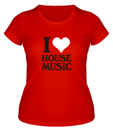 Женская футболка I love house music