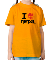 Детская футболка I love metall фото