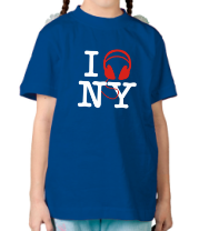 Детская футболка I love new york фото