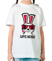Детская футболка Love music фото