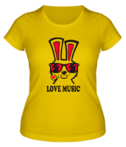 Женская футболка Love music фото
