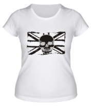 Женская футболка Британский флаг с черепом фото
