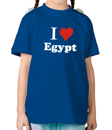 Детская футболка I love egypt