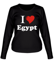 Женская футболка длинный рукав I love egypt фото