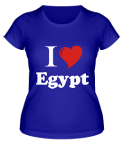 Женская футболка I love egypt фото