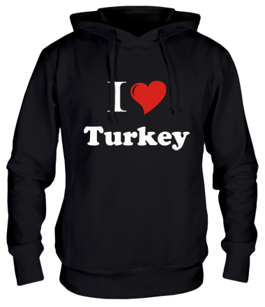 Толстовка худи I love turkey