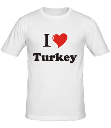 Мужская футболка I love turkey