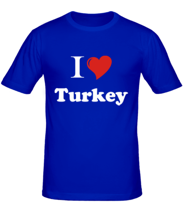 Мужская футболка I love turkey