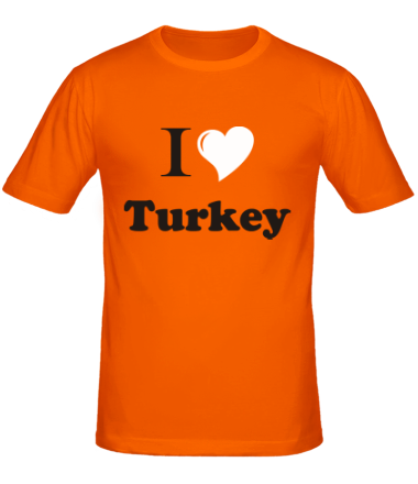 Мужская футболка I love turkey