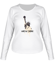 Женская футболка длинный рукав New York фото
