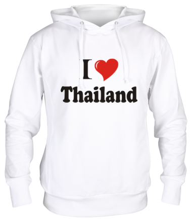 Толстовка худи I love thailand