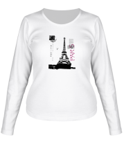 Женская футболка длинный рукав Paris фото