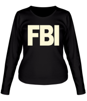 Женская футболка длинный рукав FBI фото