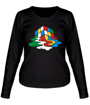 Женская футболка длинный рукав Кубик рубика фото