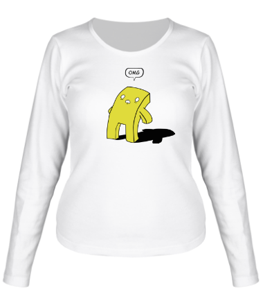 Женская футболка длинный рукав Печенька OMG