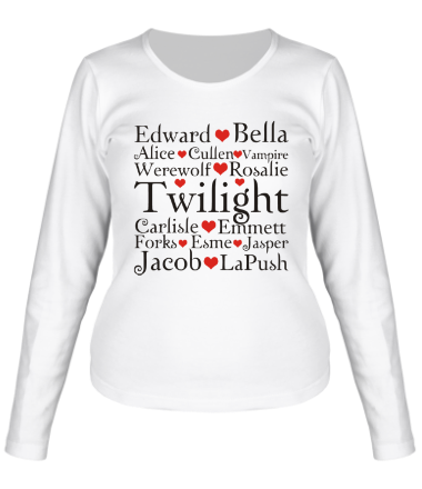 Женская футболка длинный рукав Twilight heart