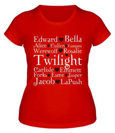 Женская футболка Twilight heart