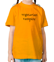 Детская футболка Vegetarian vampire фото