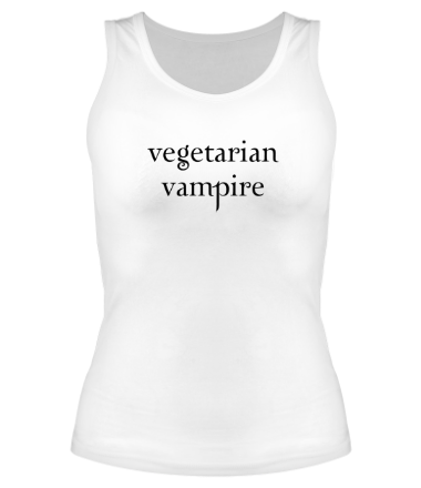 Женская майка борцовка Vegetarian vampire