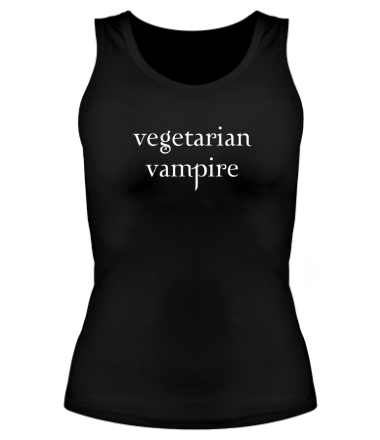 Женская майка борцовка Vegetarian vampire