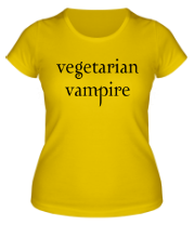 Женская футболка Vegetarian vampire фото
