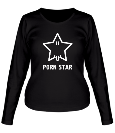 Женская футболка длинный рукав Porn Star