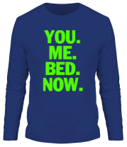 Мужская футболка длинный рукав You Me Bed Now фото