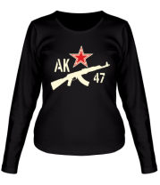 Женская футболка длинный рукав АК-47 фото