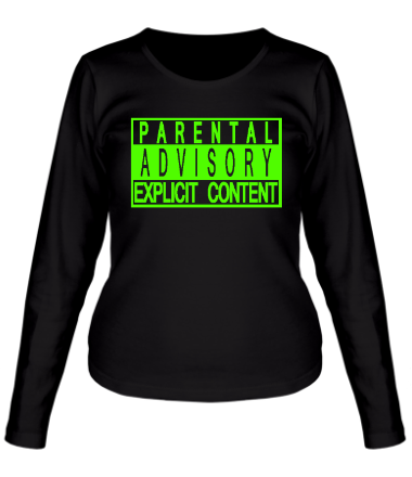 Женская футболка длинный рукав Parental advisory