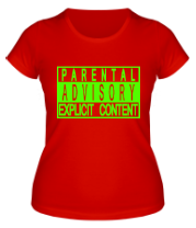 Женская футболка Parental advisory фото