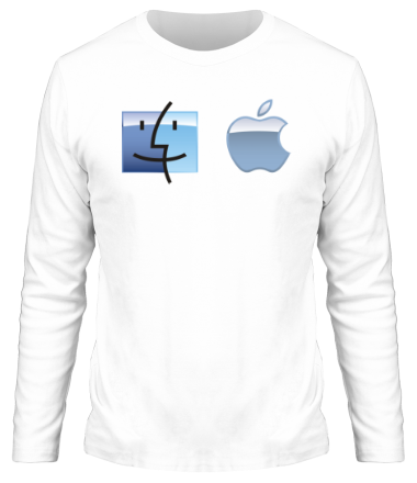 Мужская футболка длинный рукав Apple Mac OS