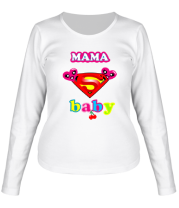 Женская футболка длинный рукав Supermama фото
