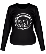 Женская футболка длинный рукав Гагарин фото