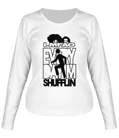 Женская футболка длинный рукав LMFAO - Every Day I'm Shufflin