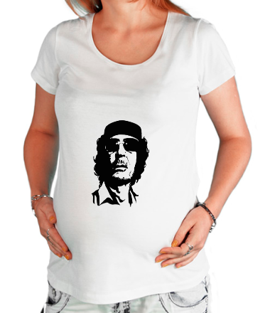 Футболка для беременных Каддафи