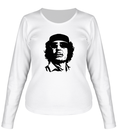 Женская футболка длинный рукав Каддафи