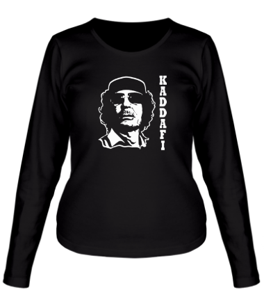 Женская футболка длинный рукав Муаммар Каддафи - KADDAFI
