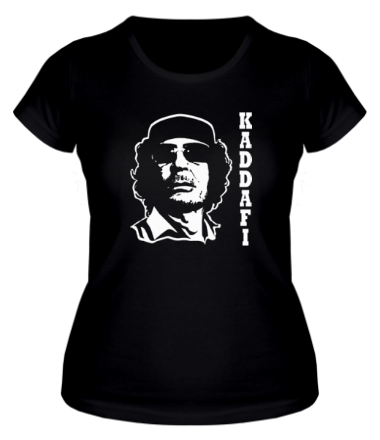 Женская футболка Муаммар Каддафи - KADDAFI