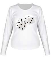 Женская футболка длинный рукав игральные кубики фото