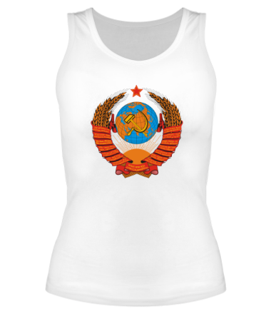 Женская майка борцовка Герб СССР