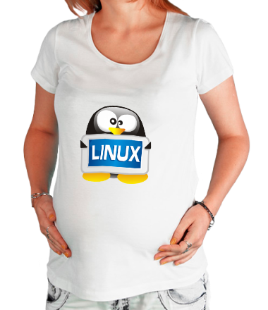 Футболка для беременных Linux