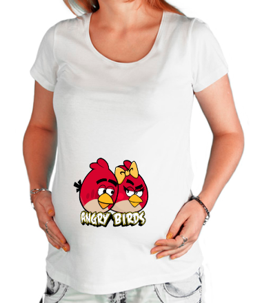 Футболка для беременных Angry Birds