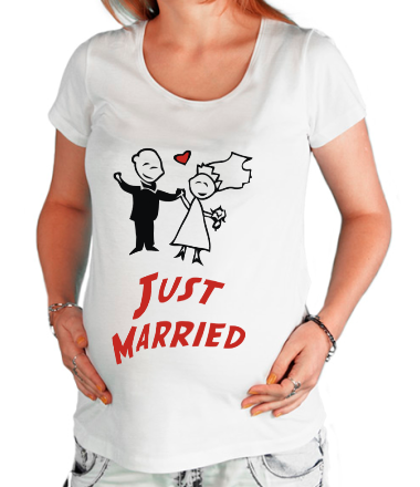 Футболка для беременных Just Married