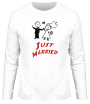 Мужская футболка длинный рукав Just Married фото