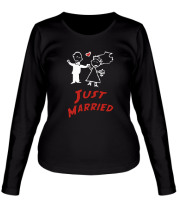 Женская футболка длинный рукав Just Married фото